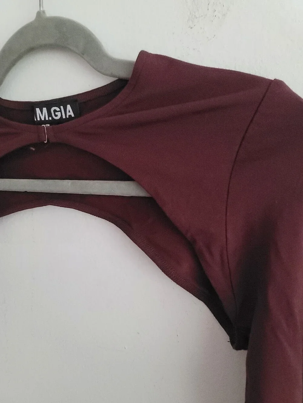 I.AM.GIA Chocolate Brown Shrug Shoulder Cover Y2K Rave Party Festival Jacket